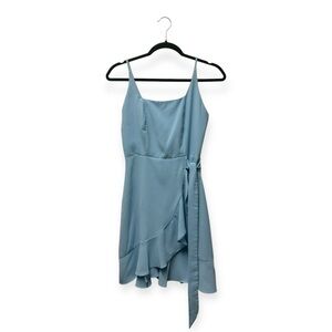 Baby Blue Wrap Dress
